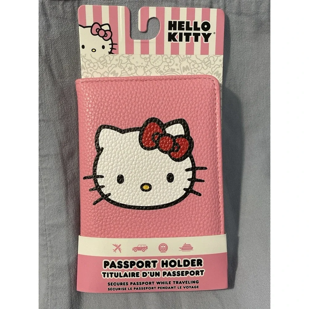NEW Sanrio Hello Kitty Pink Passport Holder & Set of 2 Cute Luggage‎ Tags